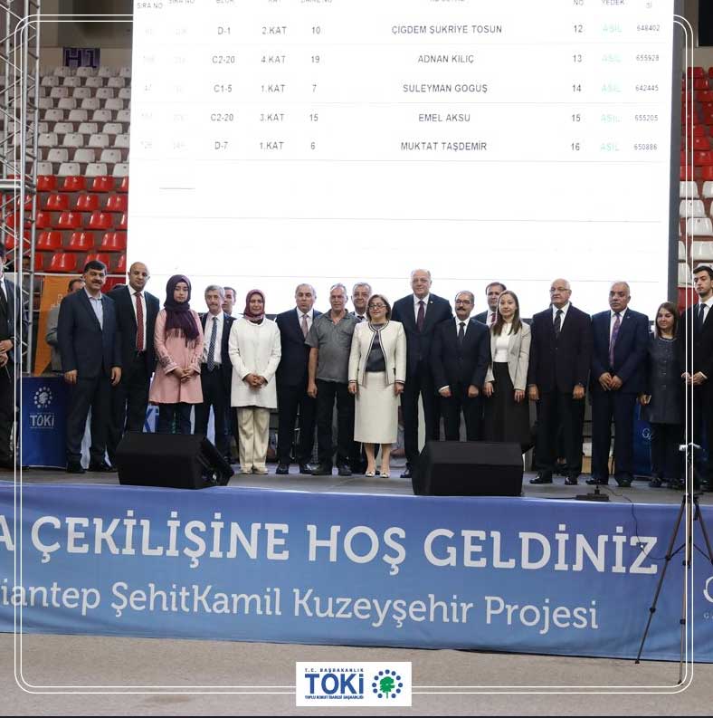 TOKİ Gaziantep Kuzey Şehir kura sonuçları isim isim tam liste