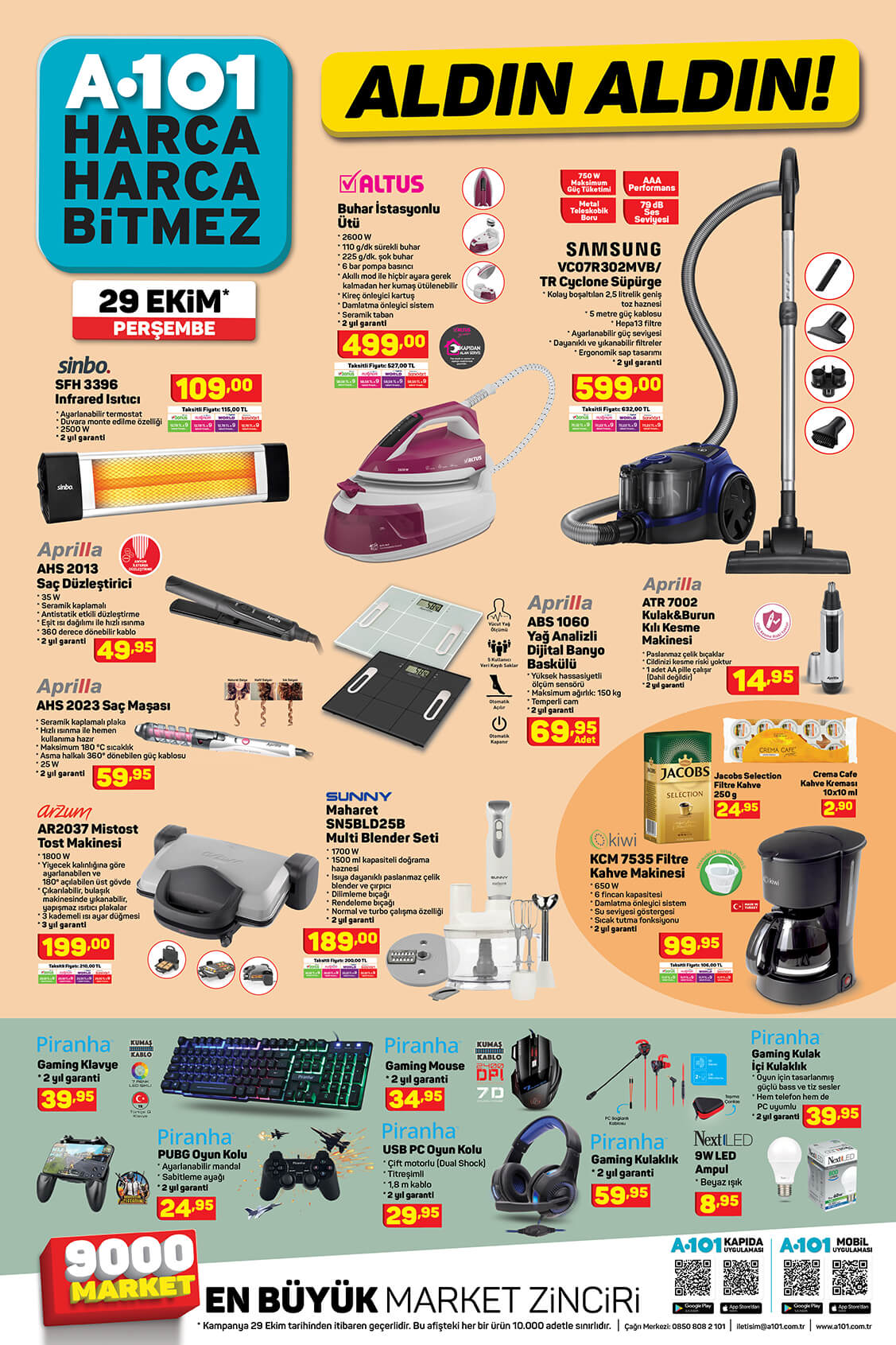 A101'lerde elektrikli scooter, tablet ve Led TV fırsatı! A101 aktüel ürünlerinde bu hafta büyük indirim var...