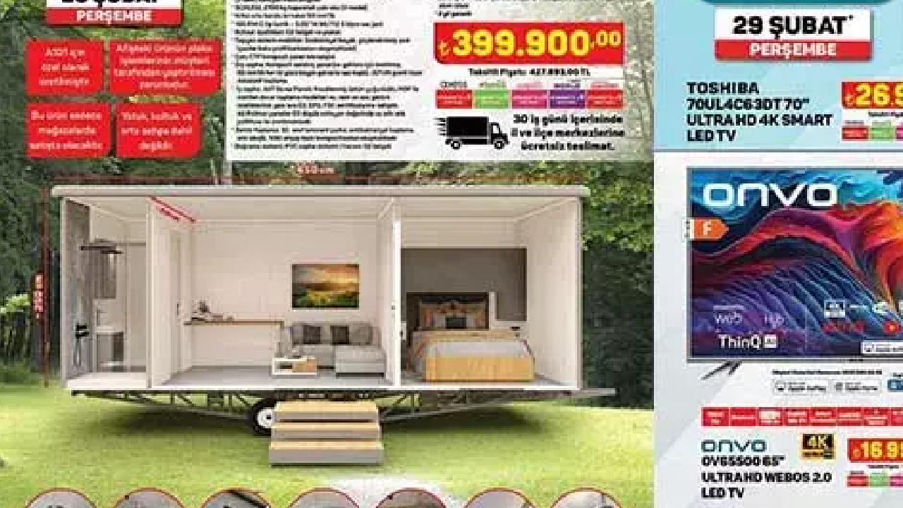 A101 Tiny House fiyatı ne kadar? 2024 model Escamp 6500 Flat Tiny House satışta