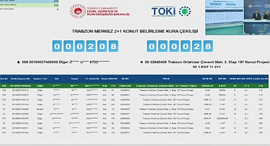 Trabzon'da TOKİ konut projesi için kura heyecanı
