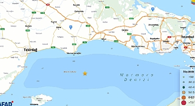 Marmara Denizi açıklarında Tekirdağ'da deprem oldu! AFAD son dakika duyurdu!