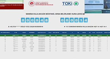Manisa Kula'da TOKİ müstakil arsa parselleri kura ile belirlendi