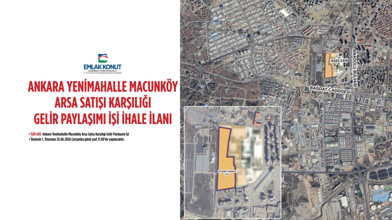 Emlak Konut (EKGYO) Ankara'da Aselsan için dev ihale açtı